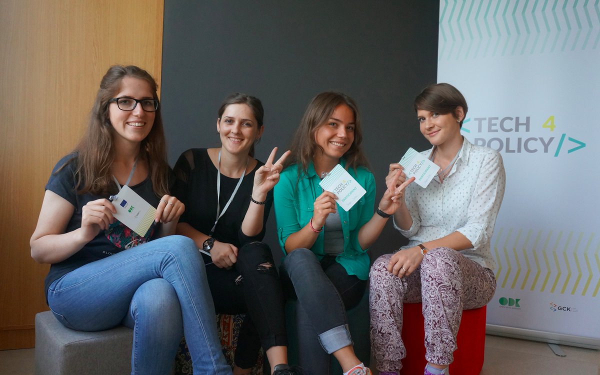 OpenDataKosovo's tweet image. 1st #tech4policy workshop. Young women show commitment &amp;amp; determination to design #digital solutions for #Kosovo municipalities.