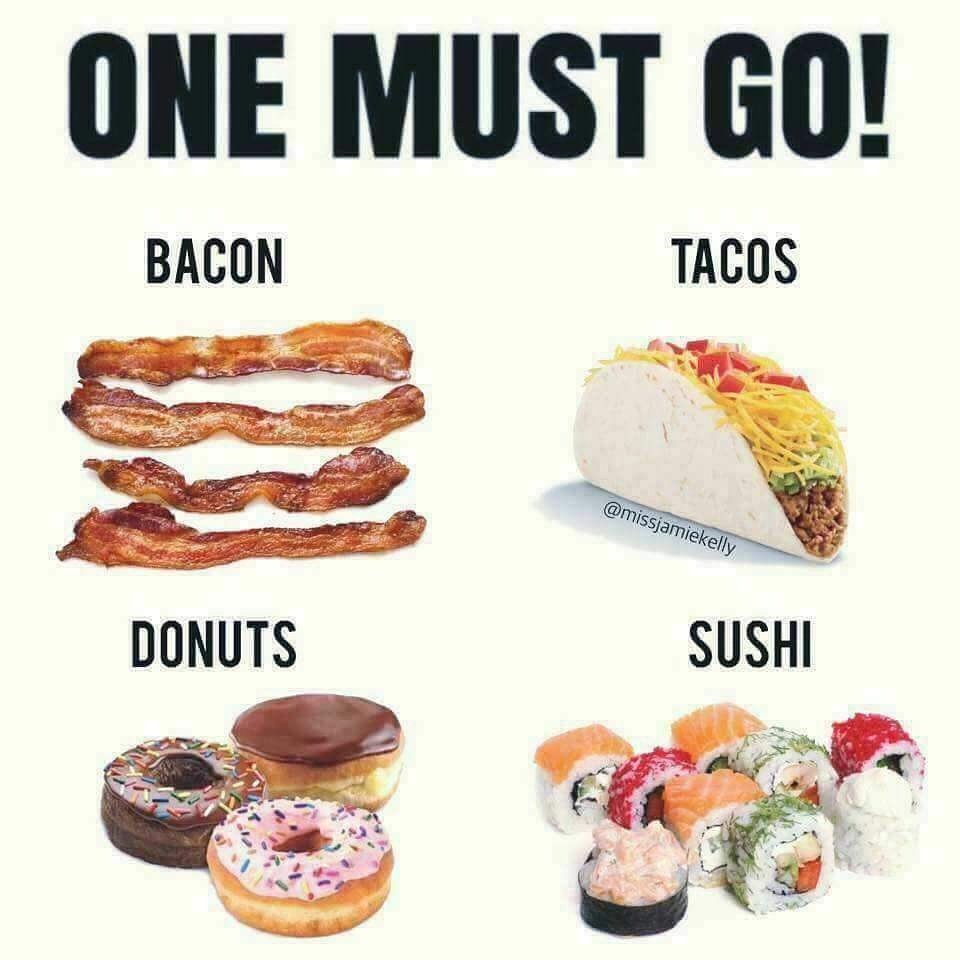 ashlyann141's tweet photo. It's donuts for me!
#bacon #tacos #doughnut #donut #sushi https://t.co/lKQ9wdoyI5