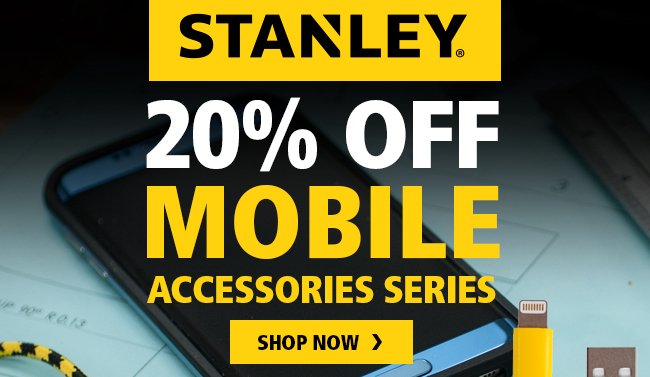 Cyberguys's tweet photo. Shop @stanleytools mobile accessories: tougher than the average accessory. Use STANLEY20 for 20% off til 7/31. https://t.co/aEIYMzGDH1 #tech https://t.co/032aSYx0xc