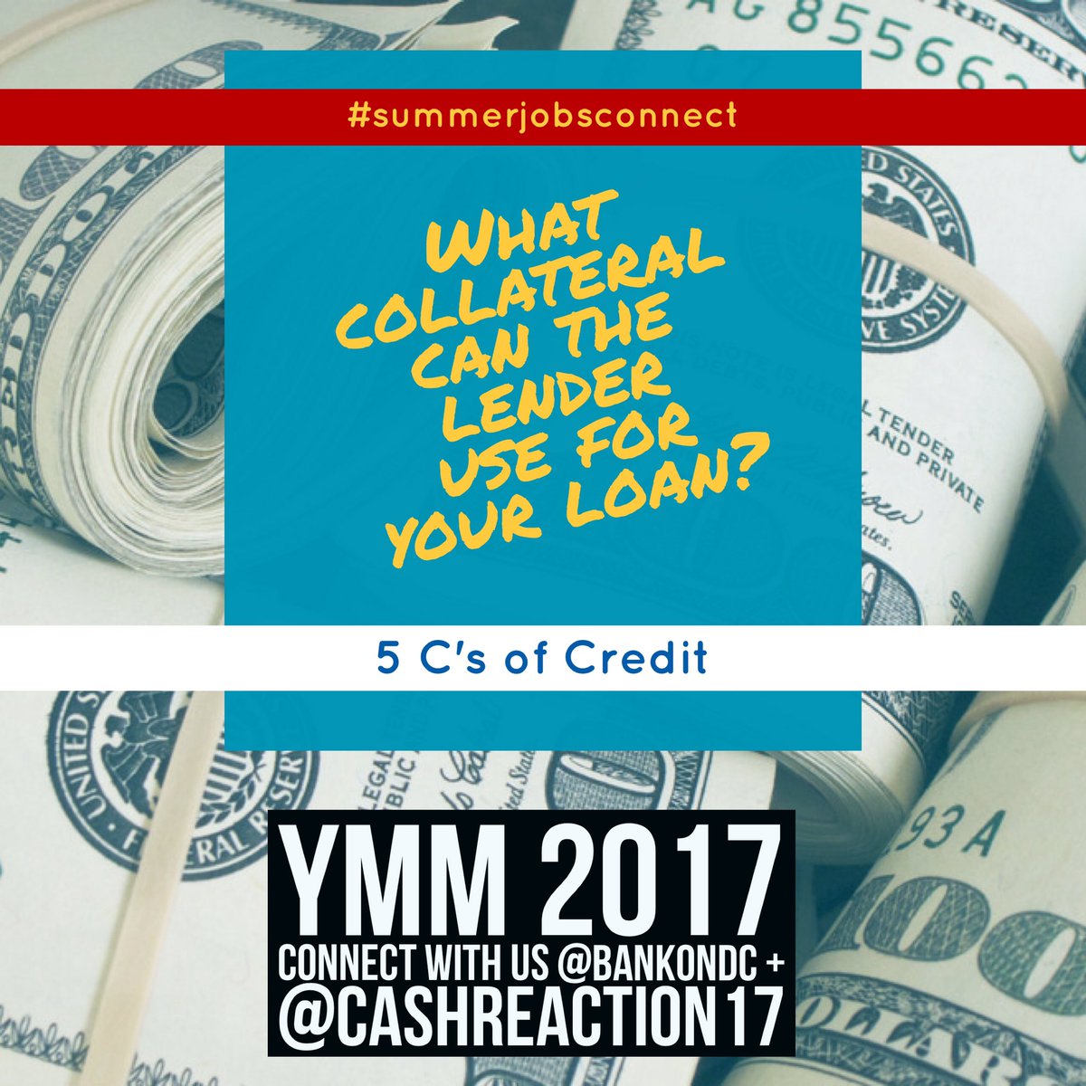 CAshREaction17's tweet photo. Although it's game day, we're still keeping the people informed about credit ✨ do you know what collateral is? #ymm2017 #mbsyep2017 https://t.co/OhunVcf6gA