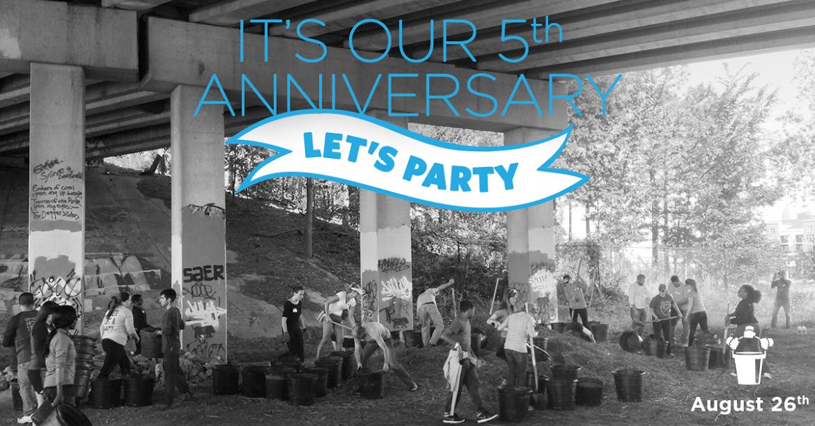 CommunityBucket's tweet photo. Exactly one month until our big Five Year Anniversary Bash! Join us on 8/26. #communitybucket #5years https://t.co/pFHalwJlZ3 https://t.co/g8hWhA45KQ