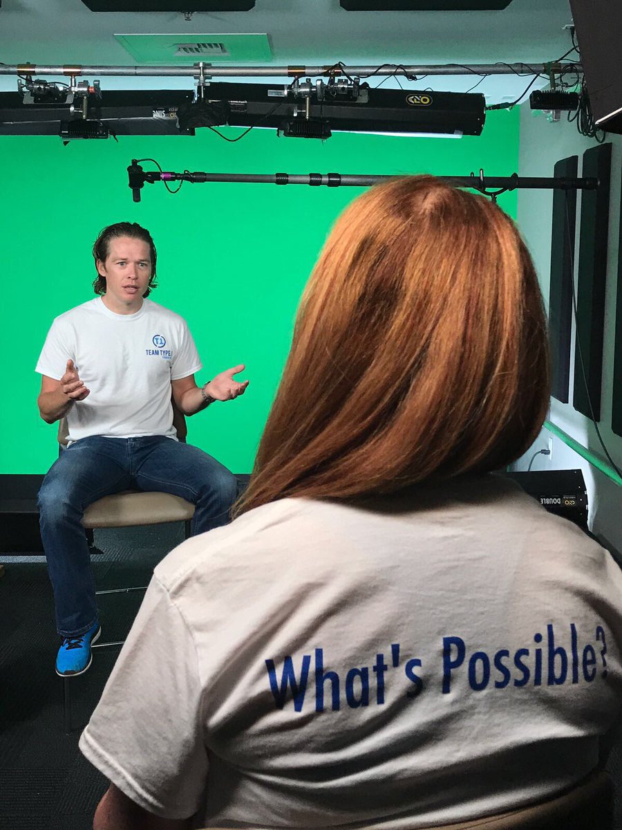 TT1foundation's tweet photo. .@PhilSoutherland shares the @TT1foundation message of #diabetes empowerment with the #Microsoft #HackMS team. #oneweek https://t.co/7YtnuXh9Zj