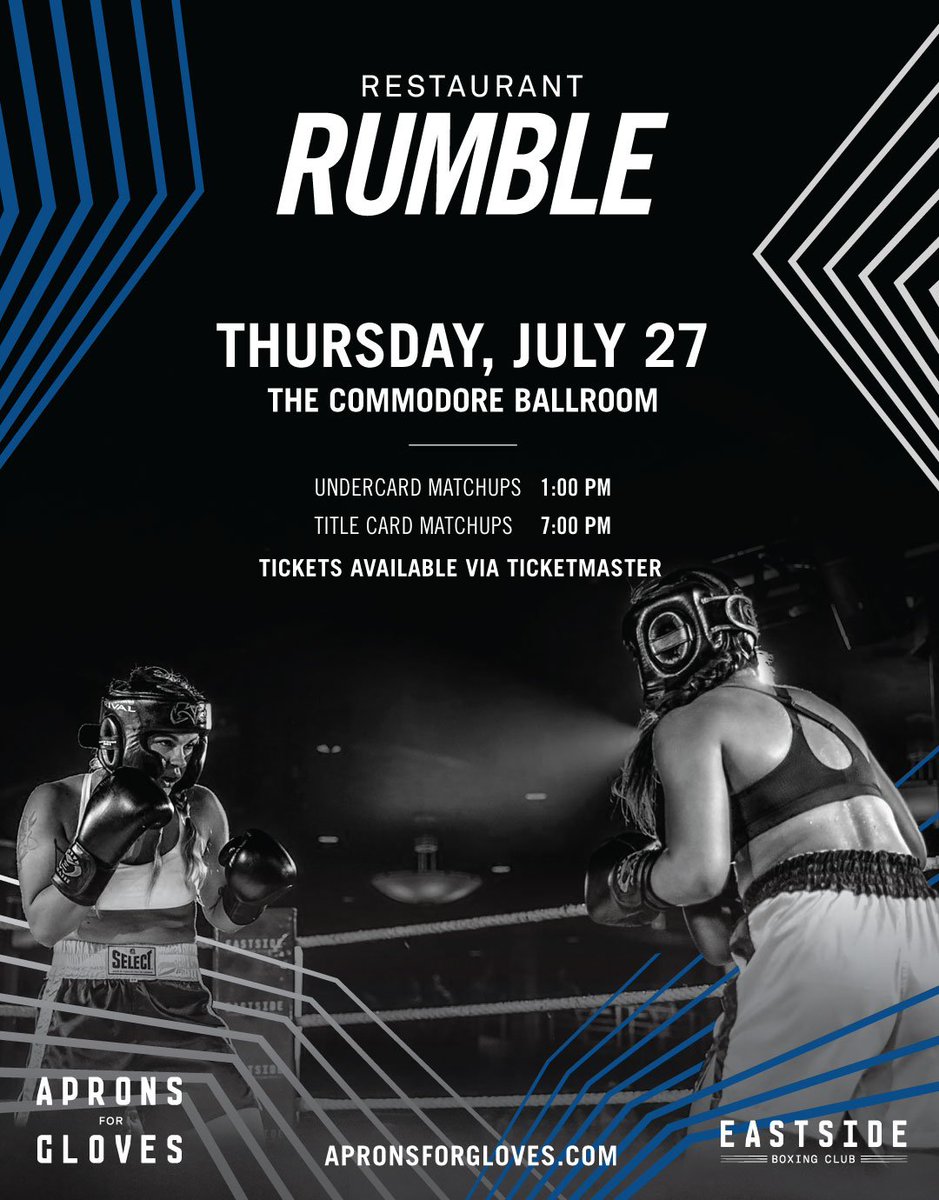 Do604's tweet photo. NO work Thursday. It’s #FightNight! #Vancouver bartenders, barbers & baristas become boxers. #AFG17 https://t.co/8420B6rlOw @apronsforgloves https://t.co/0vZAbdAvA3