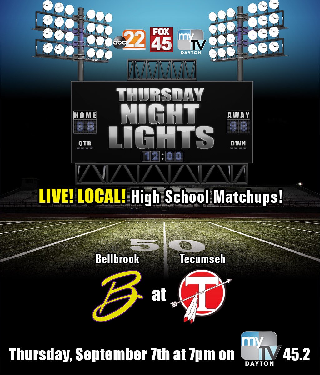 JamesRRider's tweet photo. Week 3 of #ThursdayNightLights is our first rematch from a year ago. Tecumseh gets to host Bellbrook in the non-conference showdown. https://t.co/HRnoJ1t5X5