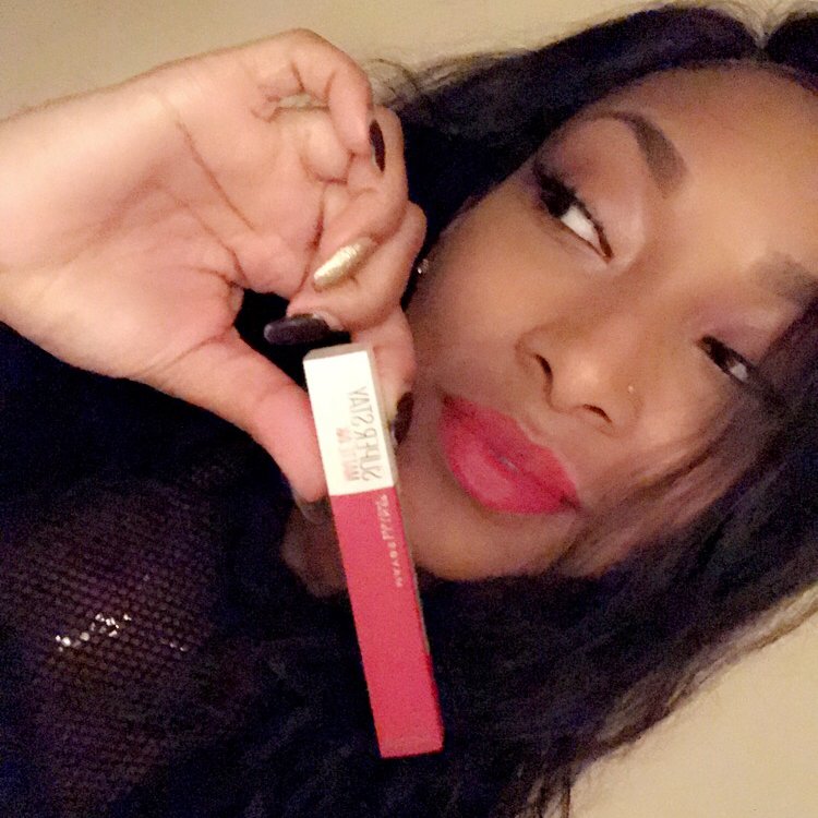 _trulyblessedx3's tweet photo. #SuperStayMatteInk #contest @Influenster I received this product free for testing . I love the color &amp; it's long lasting! https://t.co/XWXtIZMjmP