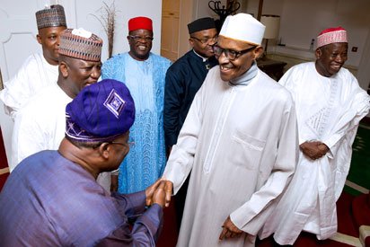  Seven governors visited President Muhammadu Buhari in London on Wednesday. See photos: