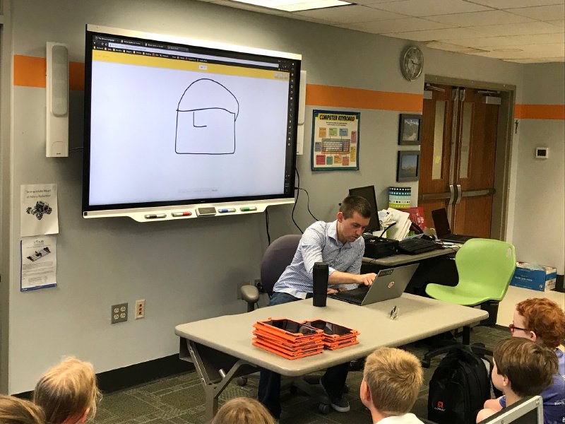 Today I spoke to second graders about neural networks, backpropogation, and gradient descent #STEMCamp #DataScience #GoogleDraw #SoDS17