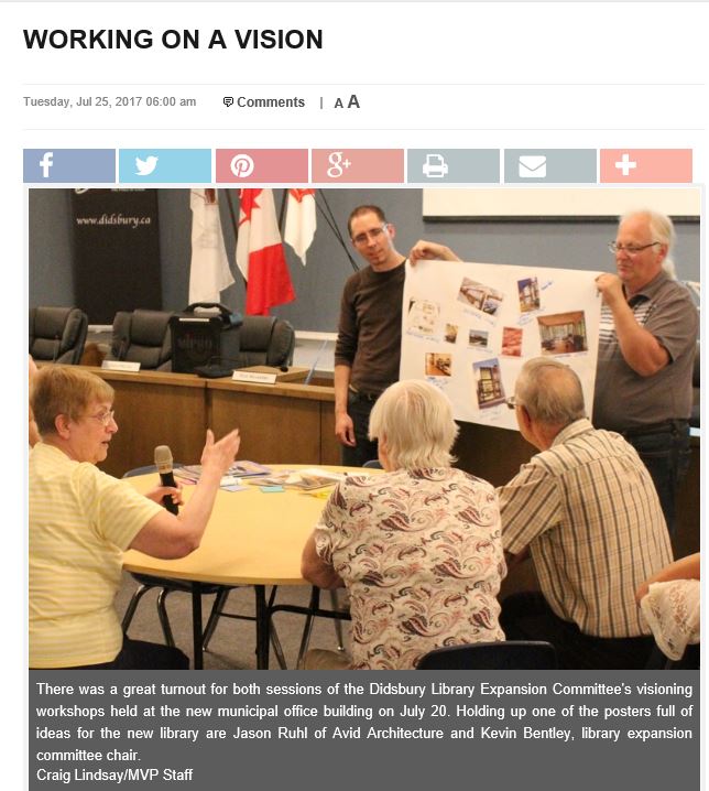 @Inez53 @TownofDidsbury .@TownofDidsbury Visioning Sessions featured in @mtnviewgazette yesterday! Thanks again to all who attended. #alberta #architecture