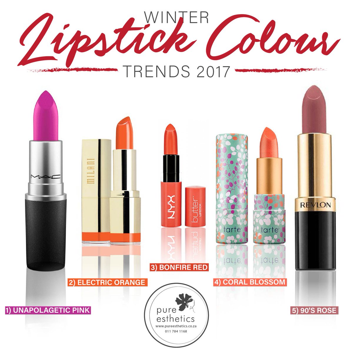 Fabulashint's tweet photo. Winter Lipstick Colour Trends 2017
1) Unapolagetic Pink                                  
2) Electric Orange                               … https://t.co/yMUtCyfeF9