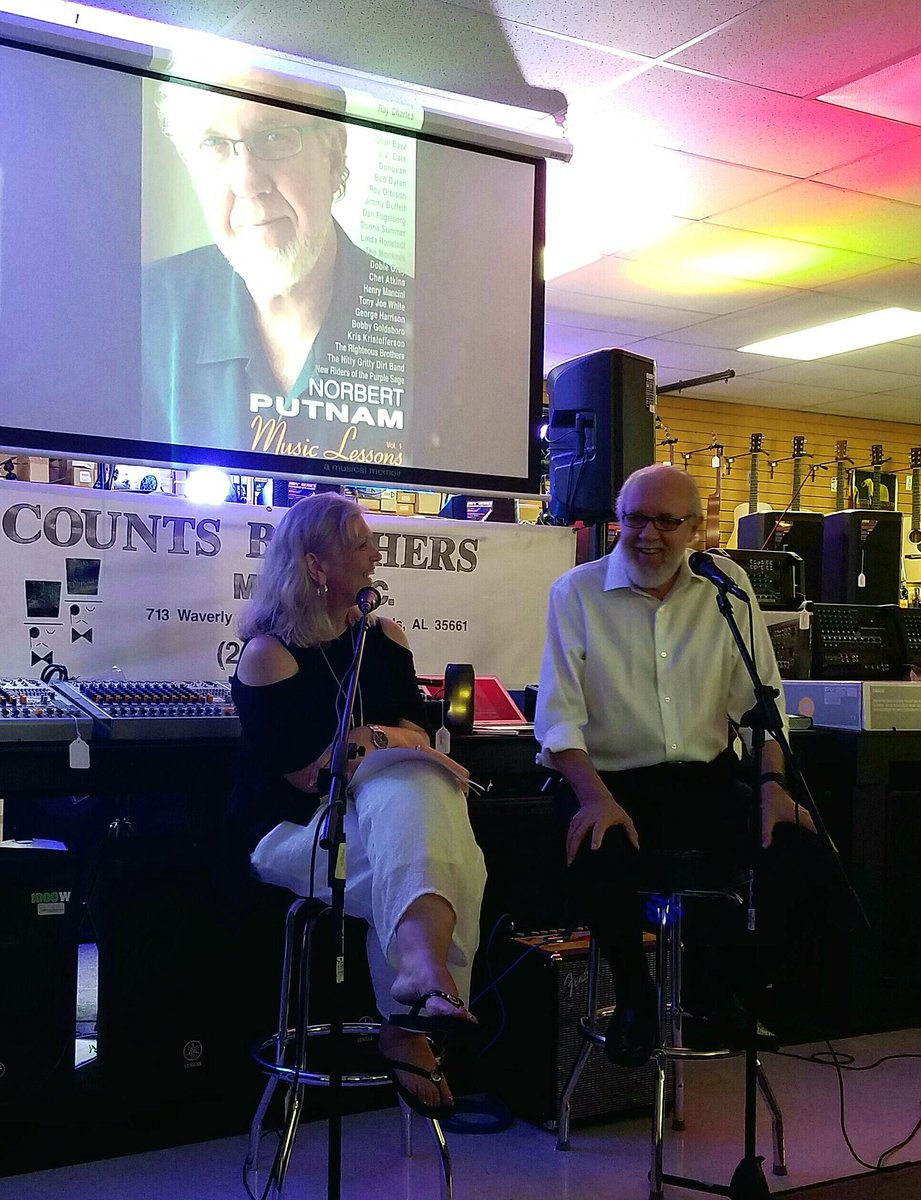 GrantWalden's tweet photo. The man. #NorbertPutnam shared stories and wisdom at #CountsBrothers in #MuscleShoals. #WCHandyFestival https://t.co/vjD1l0kKOq
