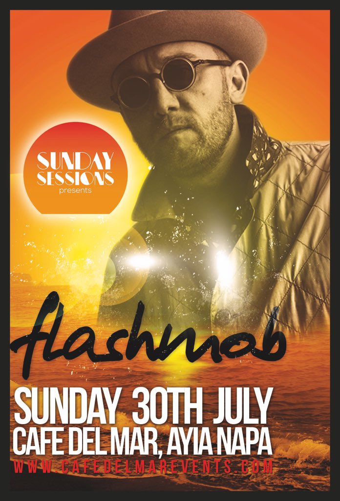 CafeDelMarEvent's tweet photo. @naylor_vicky check out #Sundaysessions! This week we have the legend that is FLASHMOB! #welovehousemusic https://t.co/VOoSl6TJcO