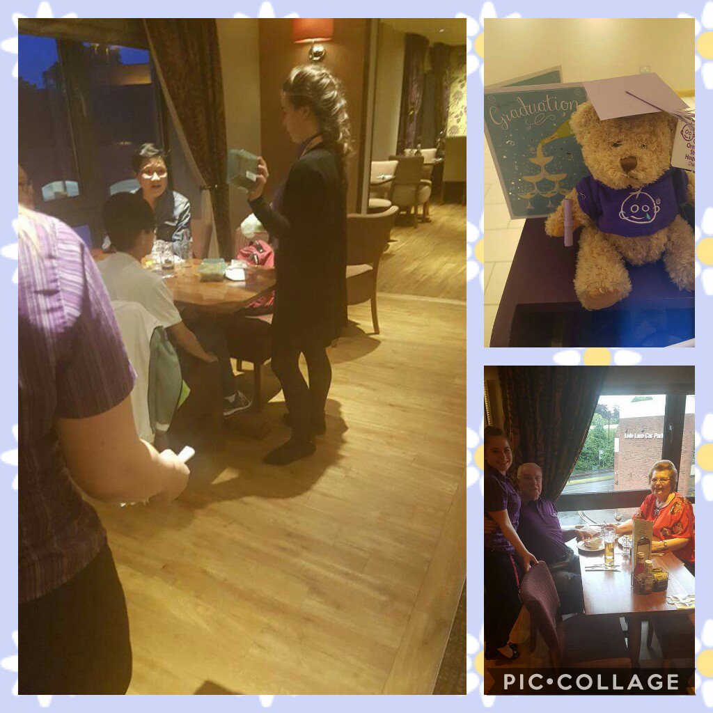 <a href="/SolihullTCPI/">STC PI</a> delighting guests with #piwow's with their favourite crumble,  bfast at 4am &amp; a graduation bear #whatwedobest <a href="/Hinson_Yates/">Laura Hinson Yates</a>