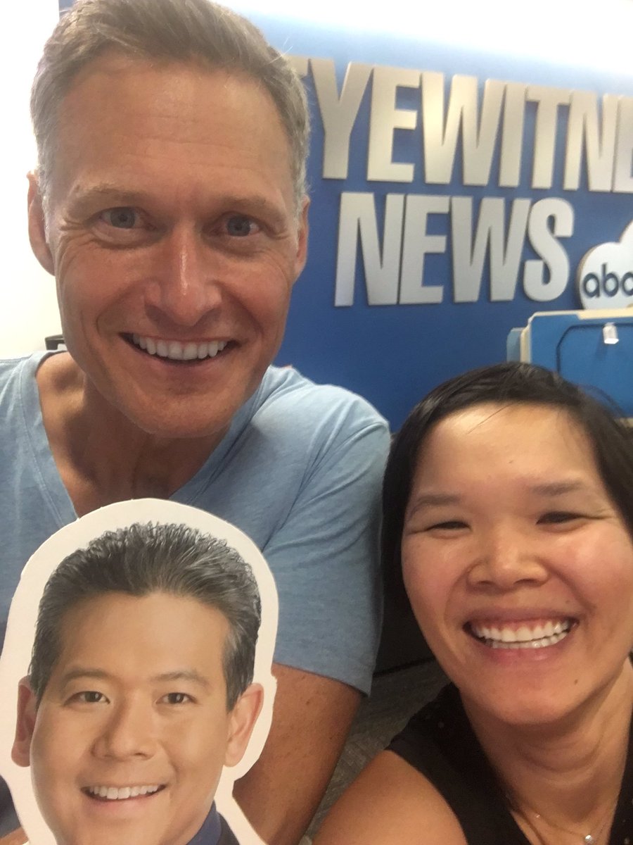 JamieNguyenTV's tweet photo. The gang is all here! @kellarussell you are psychic. Guess who popped in to say hello today. #RobReturns https://t.co/Z3NtfLO9Nd