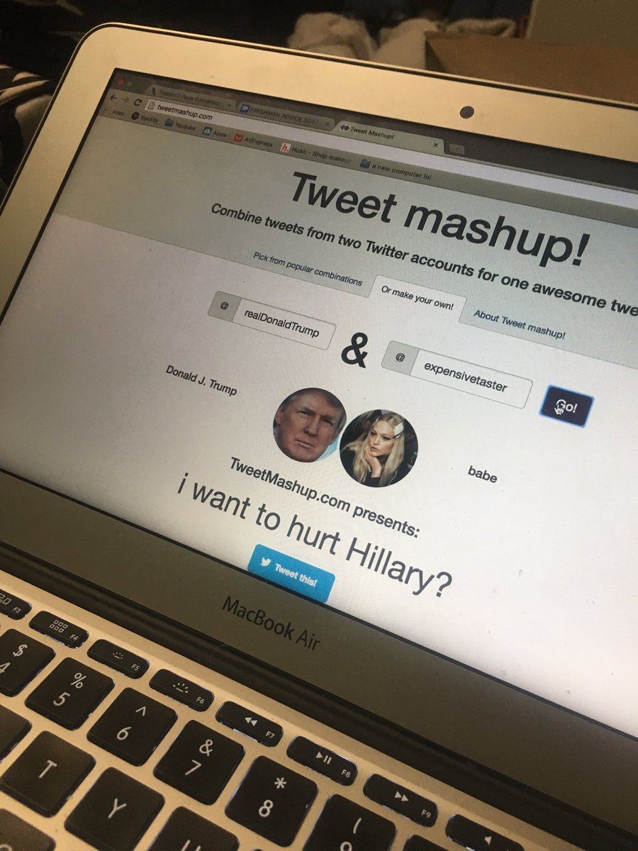 expensivetaster's tweet photo. i mashed up my tweets with trumps https://t.co/63zftilBBh