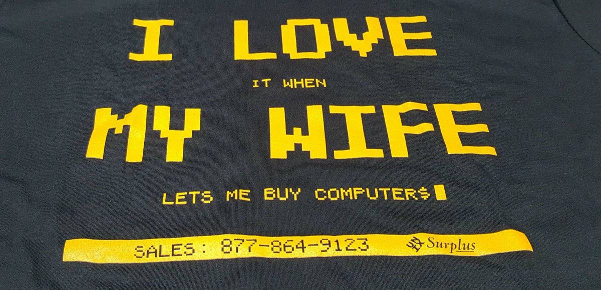 UNIXPlusCom's tweet photo. #ilovemywife😘😜 

follow @unixpluscom on twitter to get this #tshirt at #defcon 

#defcon25 #unixsurplus booth #10 #8778649123x2 https://t.co/Diz8SO5rZT