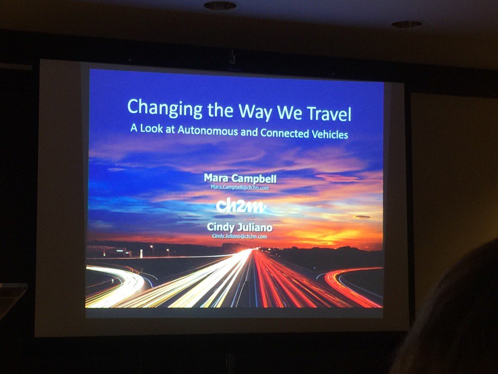NVRoadgeek's tweet photo. CH2Mers Cindy Juliano and Mara Campbell presenting on new technologies at MAASTO. Go ladies!!! #CH2M #MAASTO2017 https://t.co/5zqfyOm0Tj