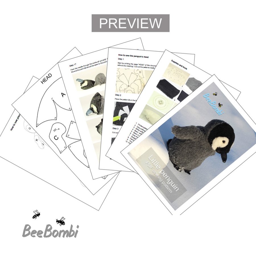 BeeBombi's tweet image. Little penguin sewing pattern — etsy.com/listing/499346… #stuffedanimal #penguinpattern by @BeeBombi