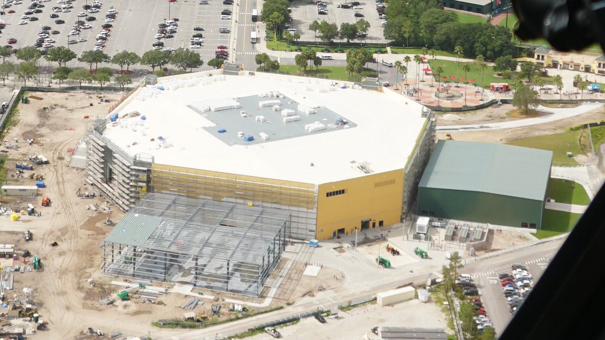 Exterior of the new 'cheerleading' arena at ESPN Wide World of Sports nears completion.

Debut event slated for January 2018.