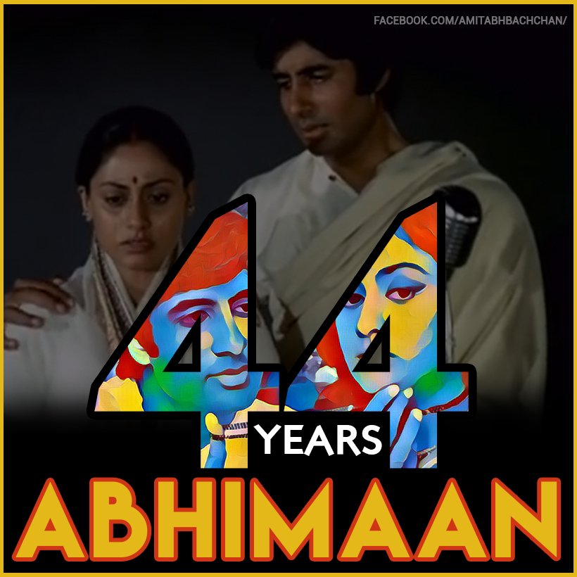 T 2497 - Abhimaan .. 44 years .. !! so many memories linked to this and the music .. simply the very best ever !! still