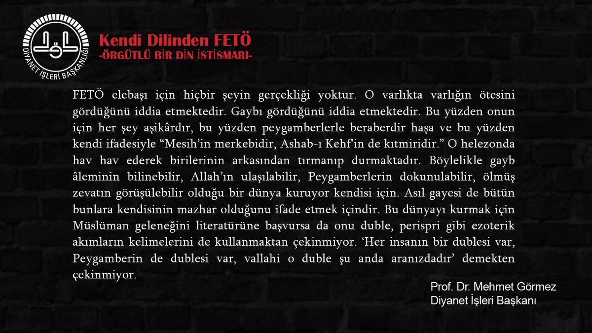FETÖ elebaşı kendisi için Allah’ın ulaşılabilir, Peygamberlerin dokunulabilir, ölmüş zevatın görüşülebilir olduğu bir dünya kuruyor.