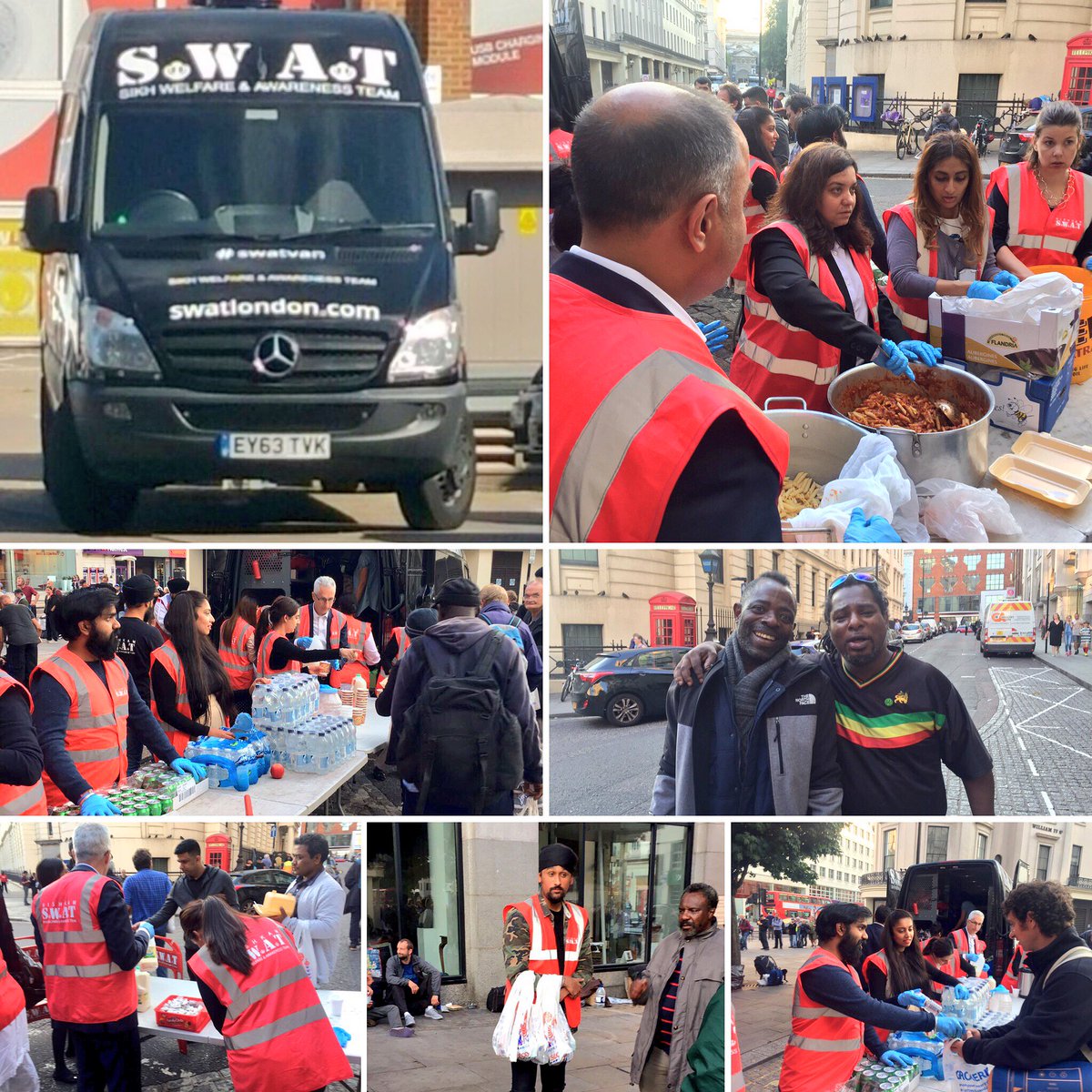 #SWAT volunteers serving food to #London's homeless on a very busy Tuesday evening. A huge thank you to #Deloitte for your help #Waheguru