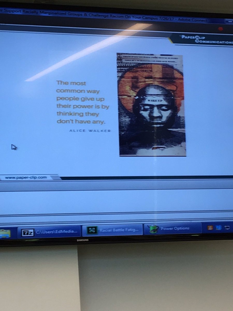 VFBirk's tweet photo. Great webinar with our staff on Racial Battle Fatigue #papercliptopic @PaceResLife https://t.co/NZzm0jMCVw