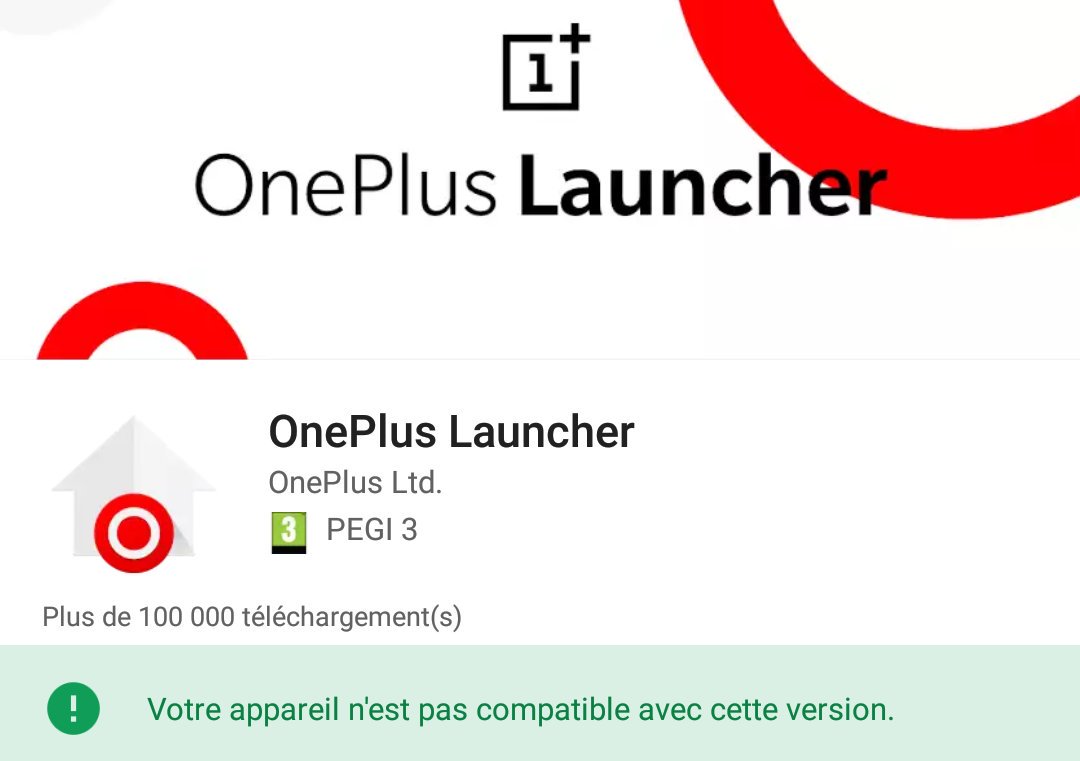 _deckard82's tweet image. @oneplus_fr Quelle version d&apos;#OxygenOS faut-il pour télécharger #OnePlusLauncher ? J&apos;ai ce message sur le #playstore...😐😕