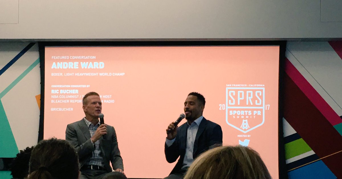 Every boxer should take note of the smartness that <a href="/andreward/">Andre S.O.G. Ward</a> throws down outside of the #boxing ring. Very self aware. #SportsPRSummit 🥊🥊🥊🥊