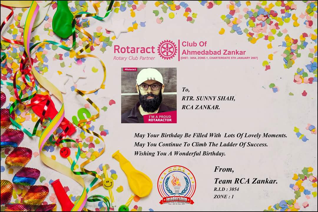 RCAZANKAR's tweet photo. Happy Birthday Rtr. Sunny Shah. https://t.co/SHDIib12qI