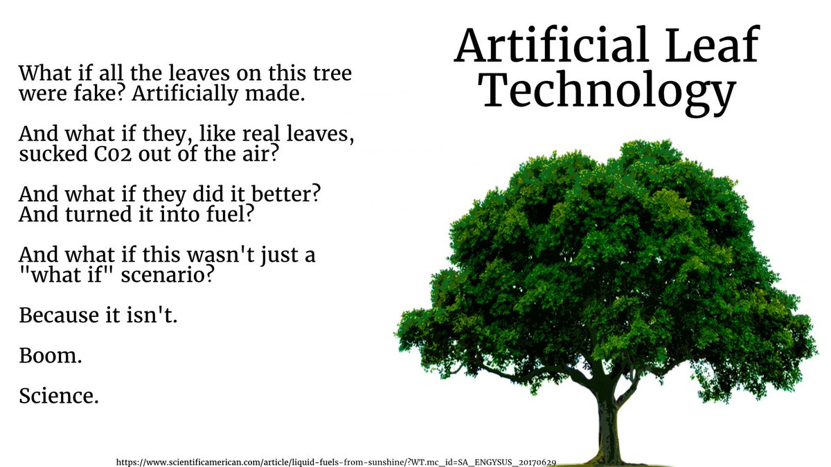 Importantnotimp's tweet photo. Fake leaves. Real solutions. Science is so awesome! #ArtificialLeaf #CleanAir #StoreEnergy #future #important
https://t.co/B4EM22rsUG https://t.co/dcjVosoBtk