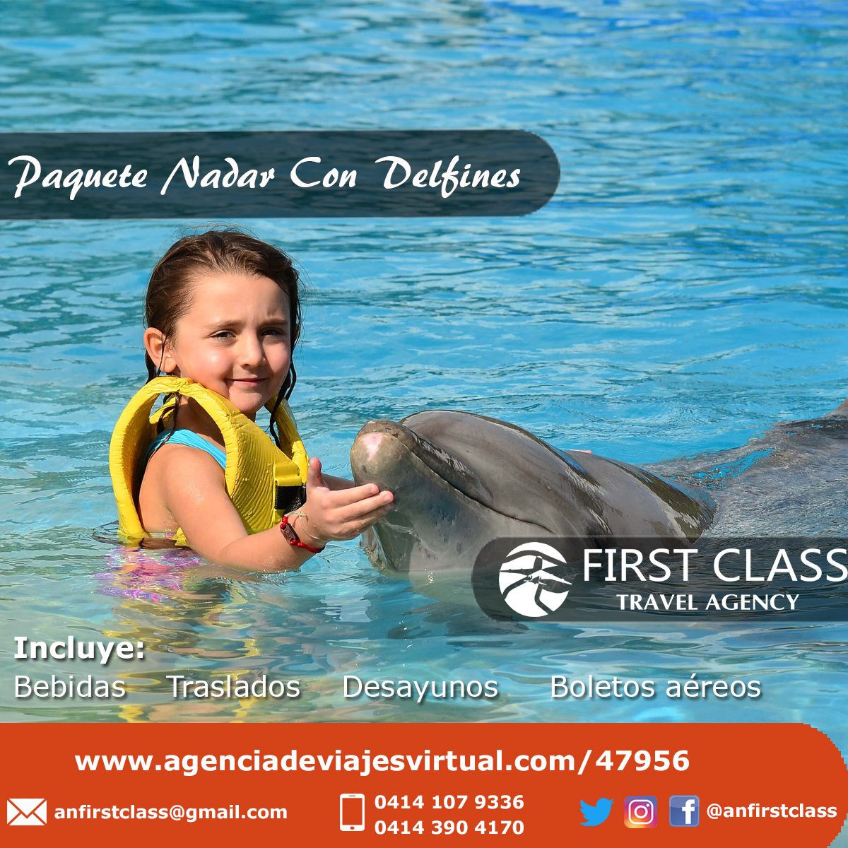 anfirstclass's tweet photo. ¿Amas a los delfines? Pues #ANFirstClass te da la oportunidad de nadar con ellos ¿te animas? https://t.co/DrHQCMIuVn