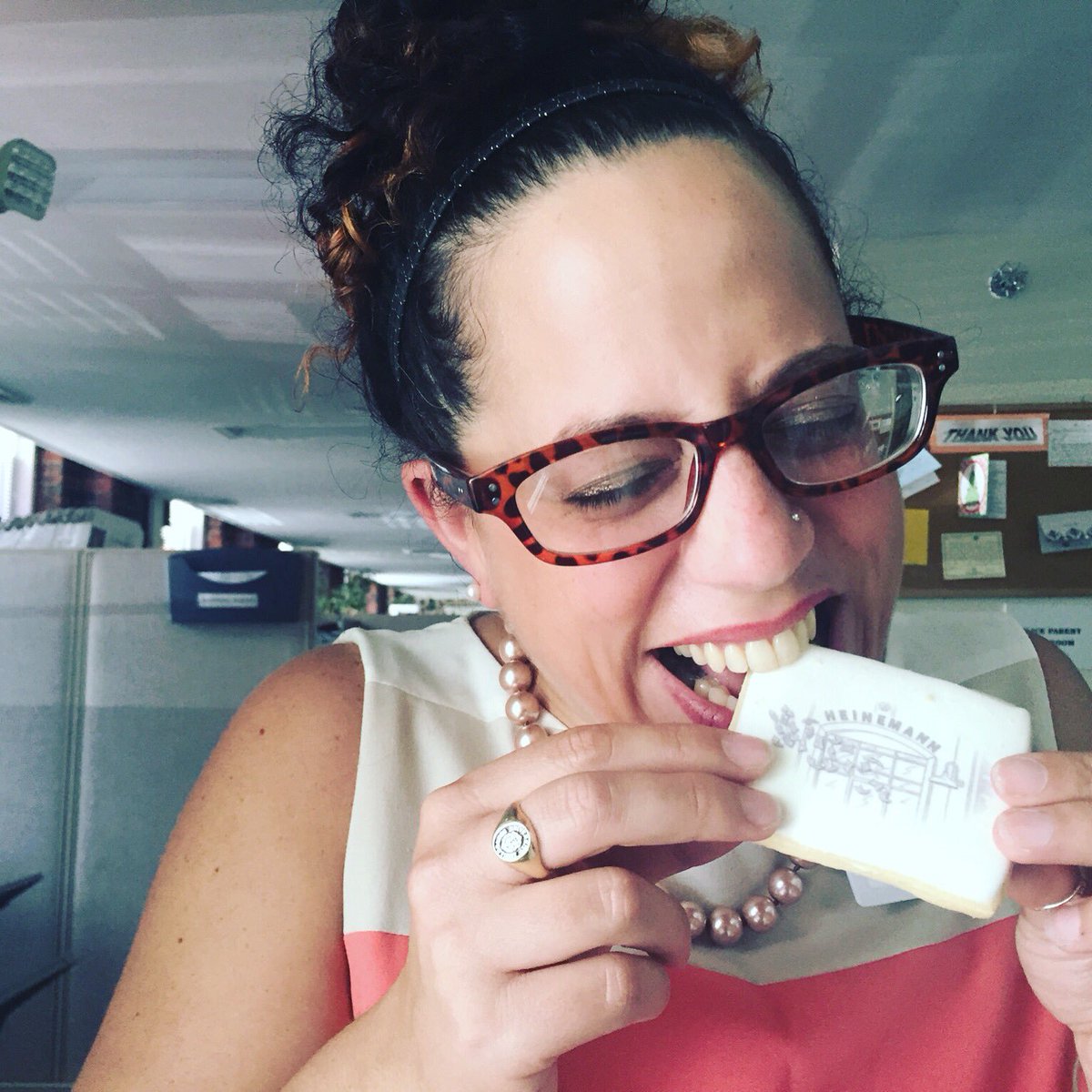 NataliePavlov's tweet photo. The cookies are here!  Educators/Authors/Staff flood the hallowed halls of @HeinemannPub on Saturday!  #HeinemannTeacherTour https://t.co/25c5i0SuCz