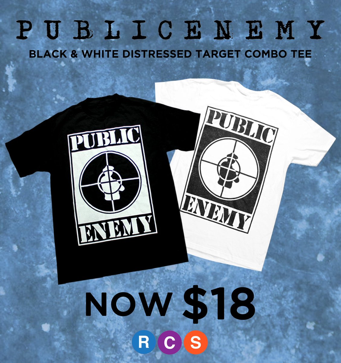 SALE! Get these PE Distressed Combo Target T-Shirts now for $18 rapcentralstation.com/sale/ Sale ends 7/27/17 @ 11:59 pm PST. #Sale