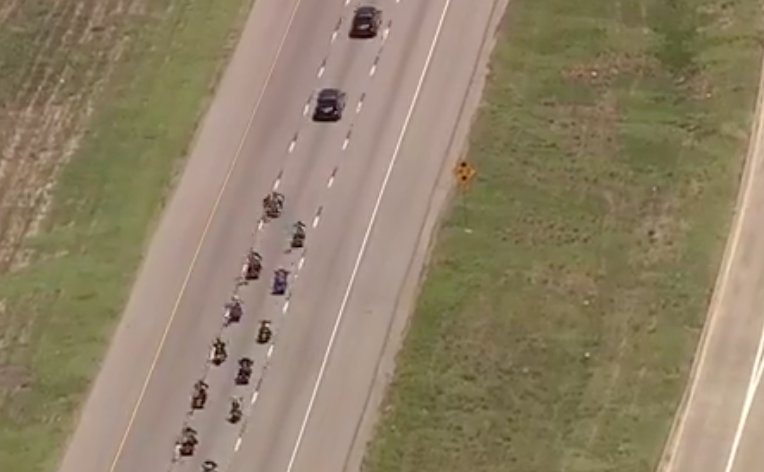 CBSNewsTexas's tweet photo. WATCH LIVE: The body of Staff Sgt. Joshua Snowden is being escorted by N TX Patriot Guard Riders to funeral home. https://t.co/QYzEGKv39o https://t.co/rhn17FBrtZ