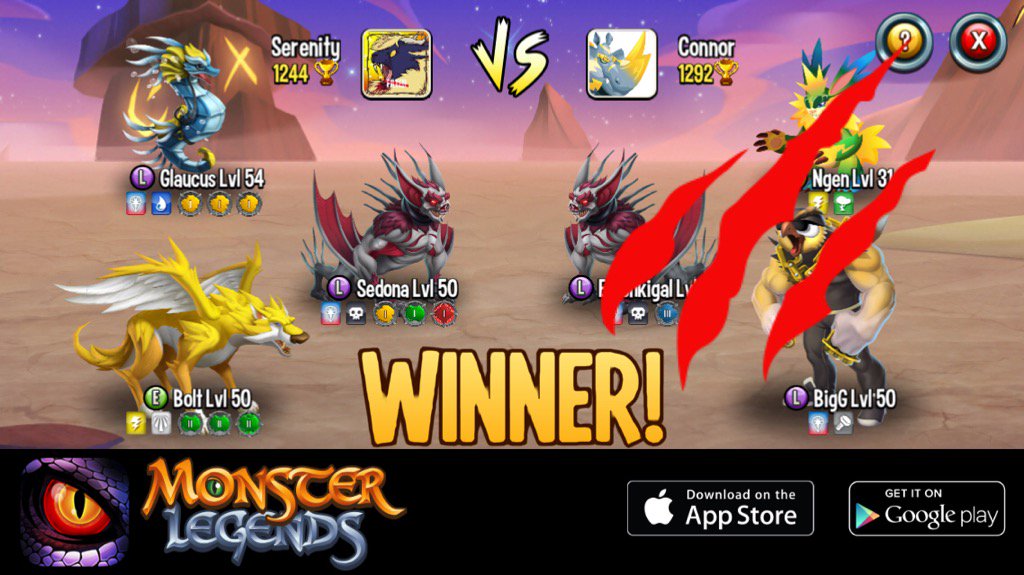 TrinityNightsh1's tweet photo. I rule at the Monster Legends Arena! If you dare to challenge me, start collecting monsters! https://t.co/CVBz4Ir82c https://t.co/fliue4rdZV