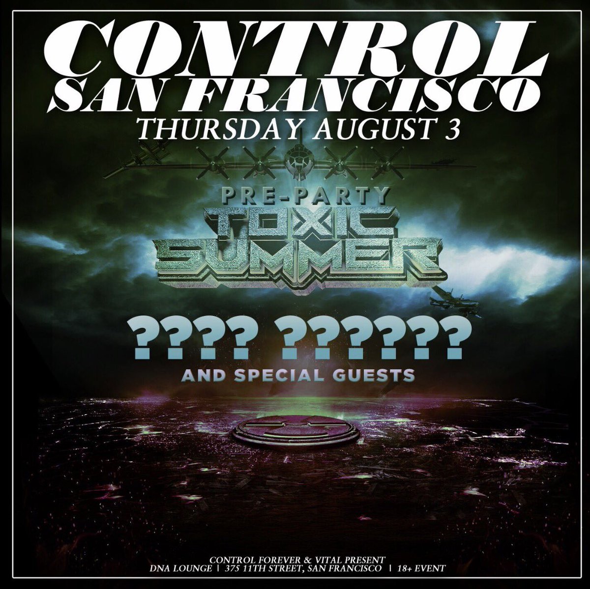 ANNOUNCING the #control_sf toxic summer pre-party!! 🔊🎉🎉👾 come out and play!! You never know who's going to show up! ticketf.ly/2totkE0