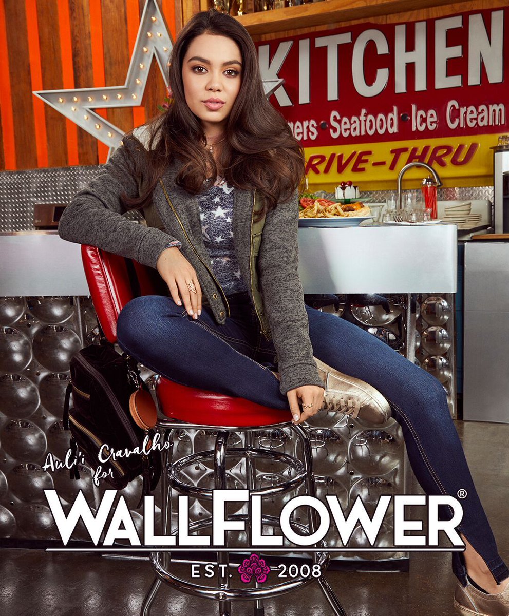 We are so excited to announce the newest face of #WallFlowerJeans.... the beautiful <a href="/auliicravalho/">Auli’i Cravalho</a>! We are #FeelingIt 😊👌💕❤😍