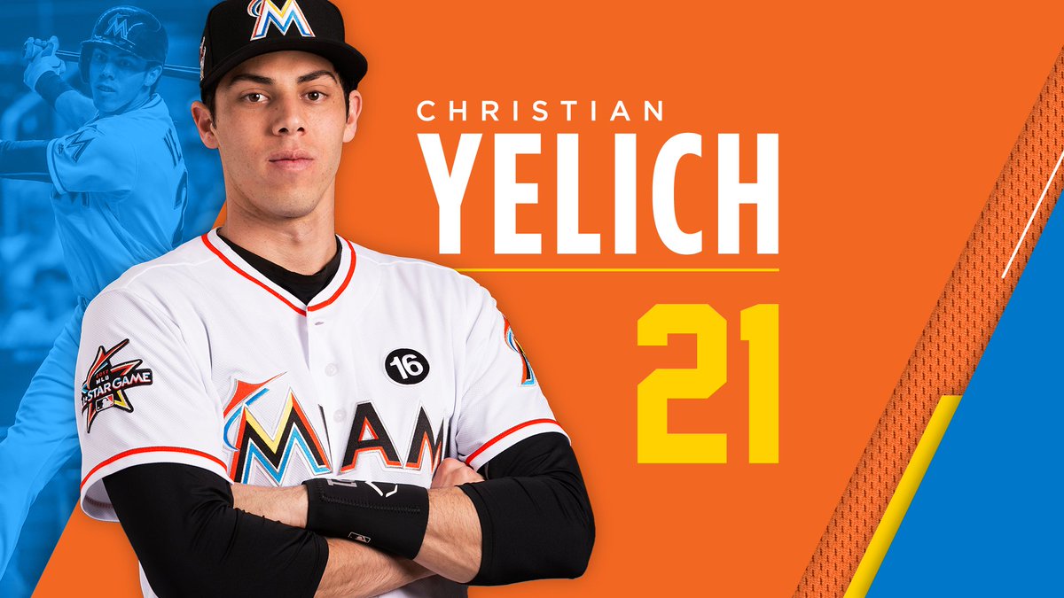 .@ChristianYelich's turn! 💪  His solo shot to straightaway center gives us a 2-0 lead in the 1st!  #LetsGoFish https://t.co/VgkKCylXey