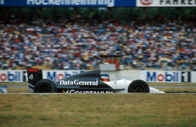 .@Ph_Streiff in normally aspirated Tyrrell - Cosworth DFZ just missed out on the podium with 4th at the Hockenheimring (his final #F1 points). #OTD 1987 #GermanGP