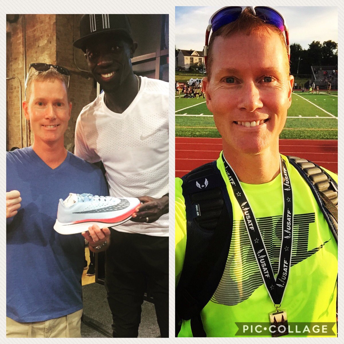 earl_penney's tweet photo. Hey @lopezlomong I told you I'd hit you up. 4:50.24 1500m and @USATFLI Masters Champion 🔥🔥🔥#breaking2 @NikeNYC @NikeRunning https://t.co/xLE1yuWw5e