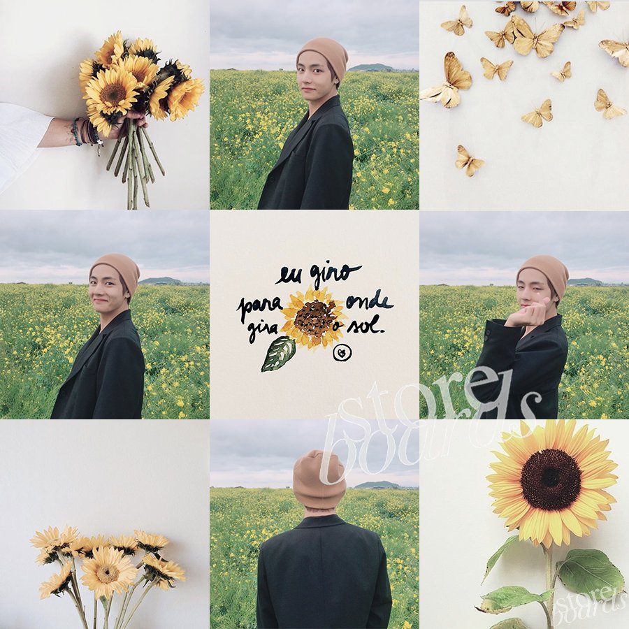 storeboards's tweet photo. Taehyung + natureza. 
Disponível para encomenda ou personalização! 🌻 https://t.co/egQggL9MRT