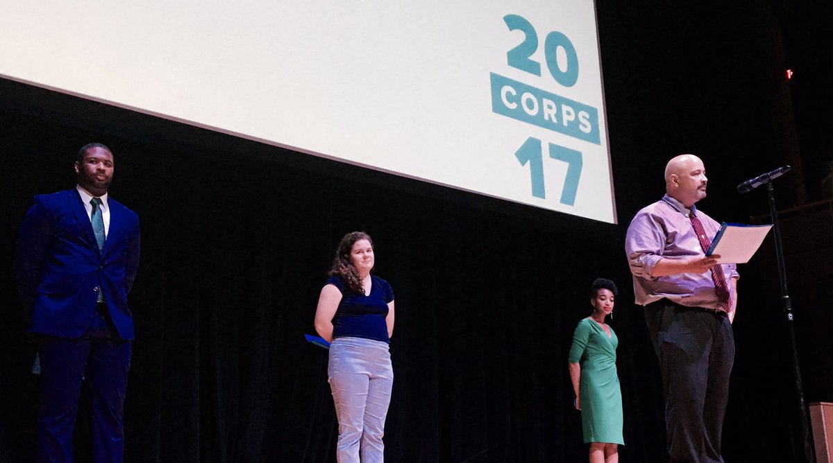 VillanuevaBeard's tweet photo. Some of our 2017 @TeachForAmerica corps members inspiring us all w/reflections and stories about their students and classrooms. https://t.co/DIsklkN9jZ