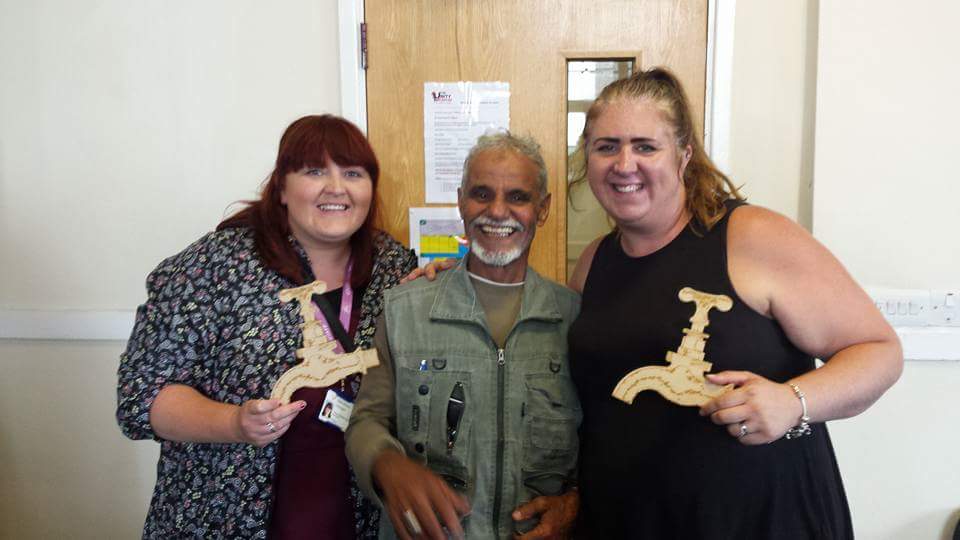 EmLSharp's tweet photo. Love these 2 people @Tracy_Highton &amp; Tabby our back flipping 70 yrs old Yemeni friend @REMACharity #Rotherham #letsgetrotherhamtalking https://t.co/lXzR3zj0ag