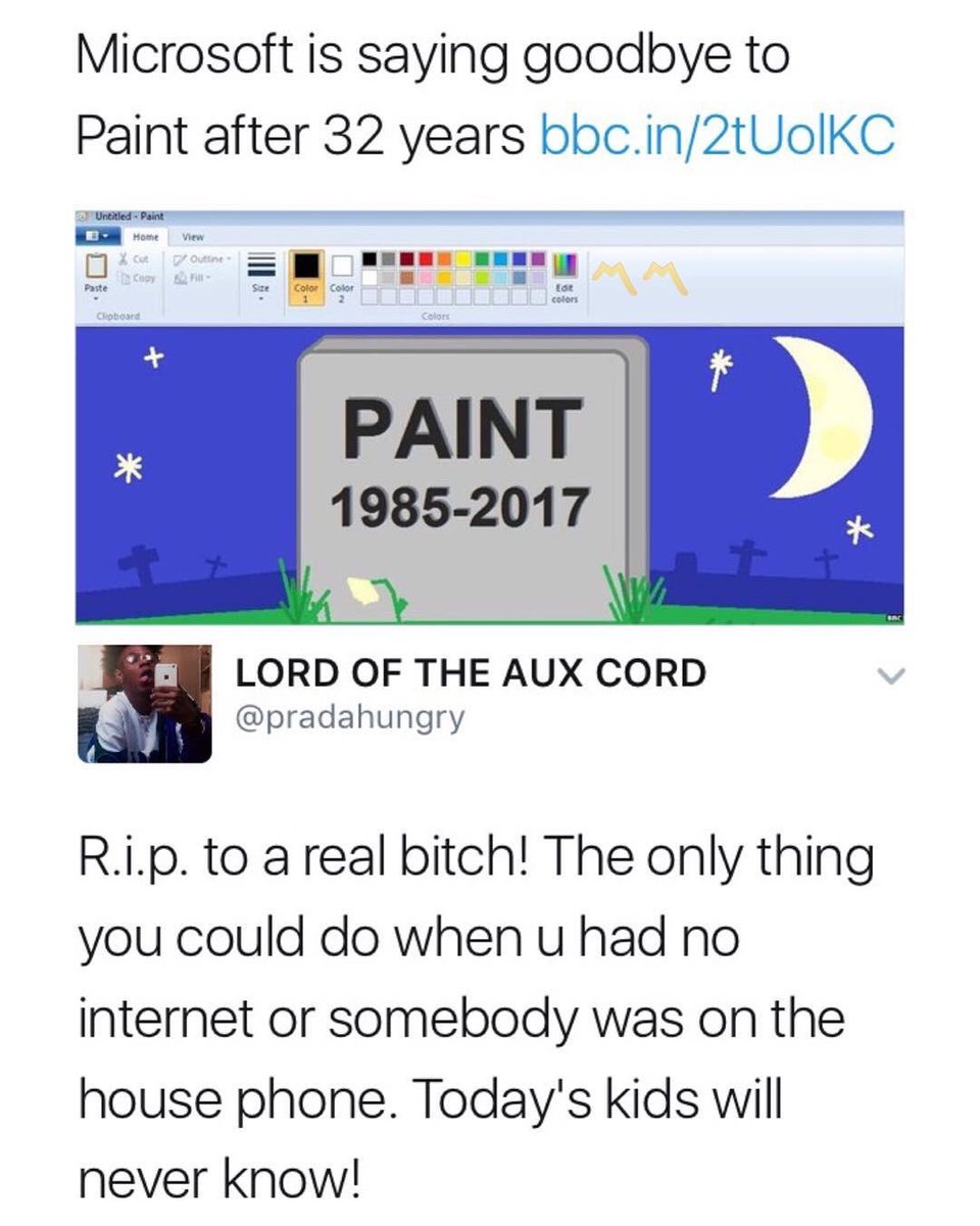 WORLDSTAR's tweet photo. RIP Microsoft Paint 🙏😂 https://t.co/CyWWqpBqGy