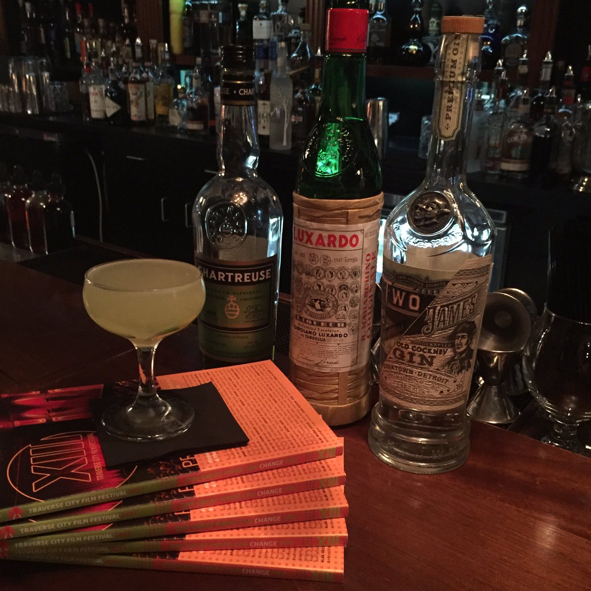 TCFF's tweet image. Chat w/ filmmakers at #MoviesOnTap tonight @7Monks &amp;amp; @lowbartc. They&apos;ll have The Last Word, a signature Detroit cocktail. Starting @ 7pm!