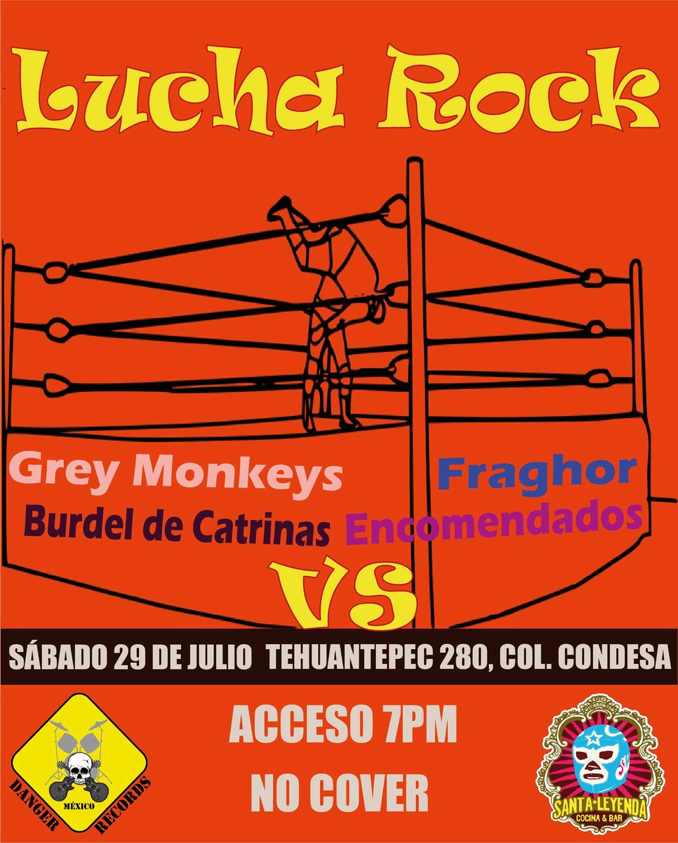 2Fraghor's tweet photo. Fiebre de sábado por la noche con #Fraghor, @Burdeldecatrinas, @LosGreyMonkeys y @encomendados en el @santaleyendaDF . https://t.co/uTBMFUbBwE