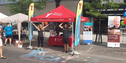ymcasibc's tweet photo. Our downtown YMCA team was at the #DKBlockParty this past weekend. Thanks @DowntownKelowna for hosting! #DowntownKelowna https://t.co/Iw9Inxx8M5
