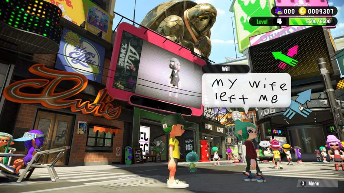 HyruleHerald's tweet photo. #Splatoon2 delivers the hard hitting facts of #reality. Me too, bro. Me too. #wifeleft https://t.co/5q5Dhc0UCS