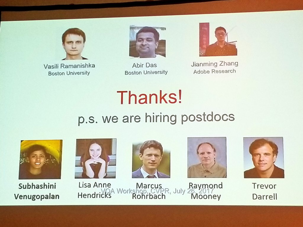 MonaJalal_'s tweet photo. In such an amazing talk by Professor Kate Saenko from Boston University @BU_Tweets #cvpr17 #cvpr2017 @katesaenko #nlproc #VQA #MSCOCO https://t.co/C1PmsHpxzq