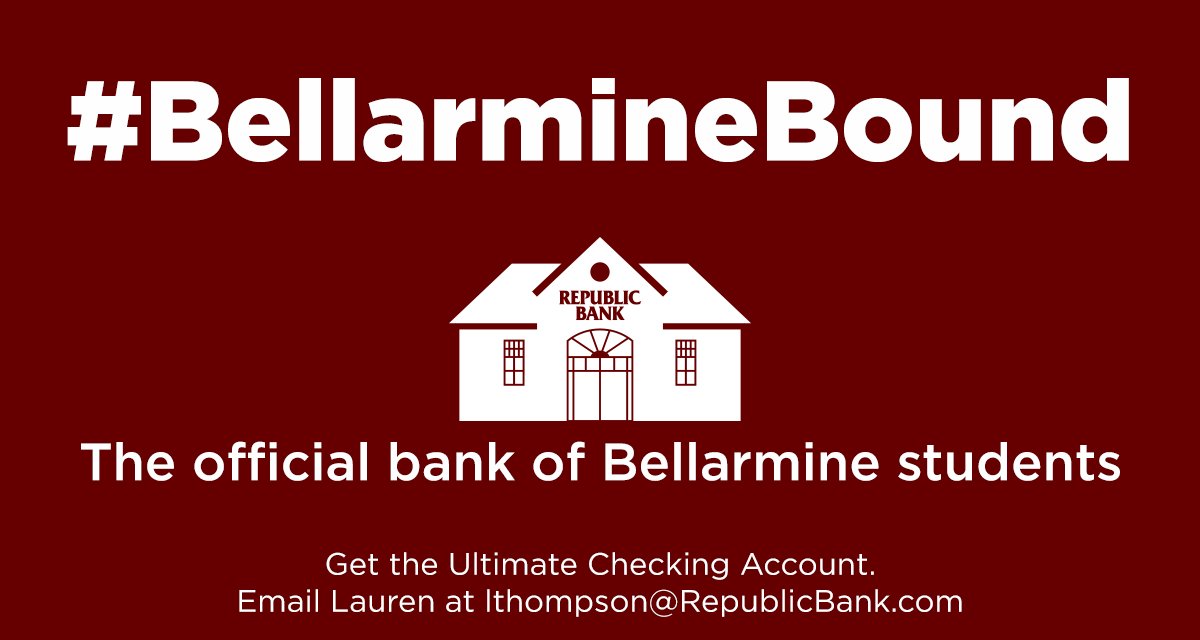 BellarmineAdmit's tweet photo. Free access to money at on-campus ATMs? Get it all w/ an Ultimate Checking Acct @RepublicBank exclusive to #BellarmineBound students! https://t.co/4kfuoQbcK9